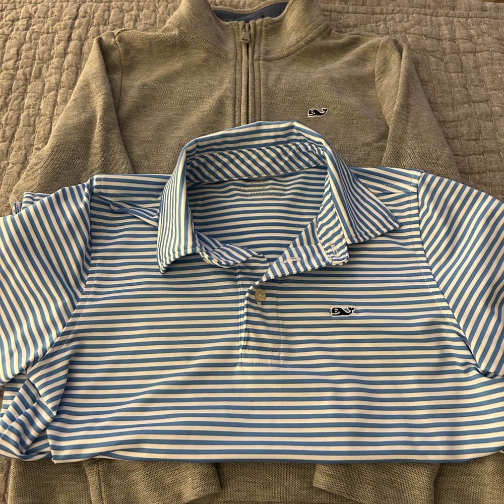 Vineyard Vines Gray Zip Up Matching Set